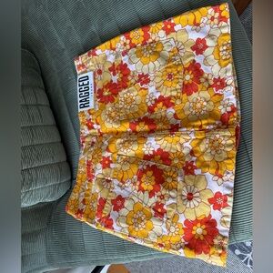 The Ragged Priest Retro Floral Denim Mini Skirt 🌼
